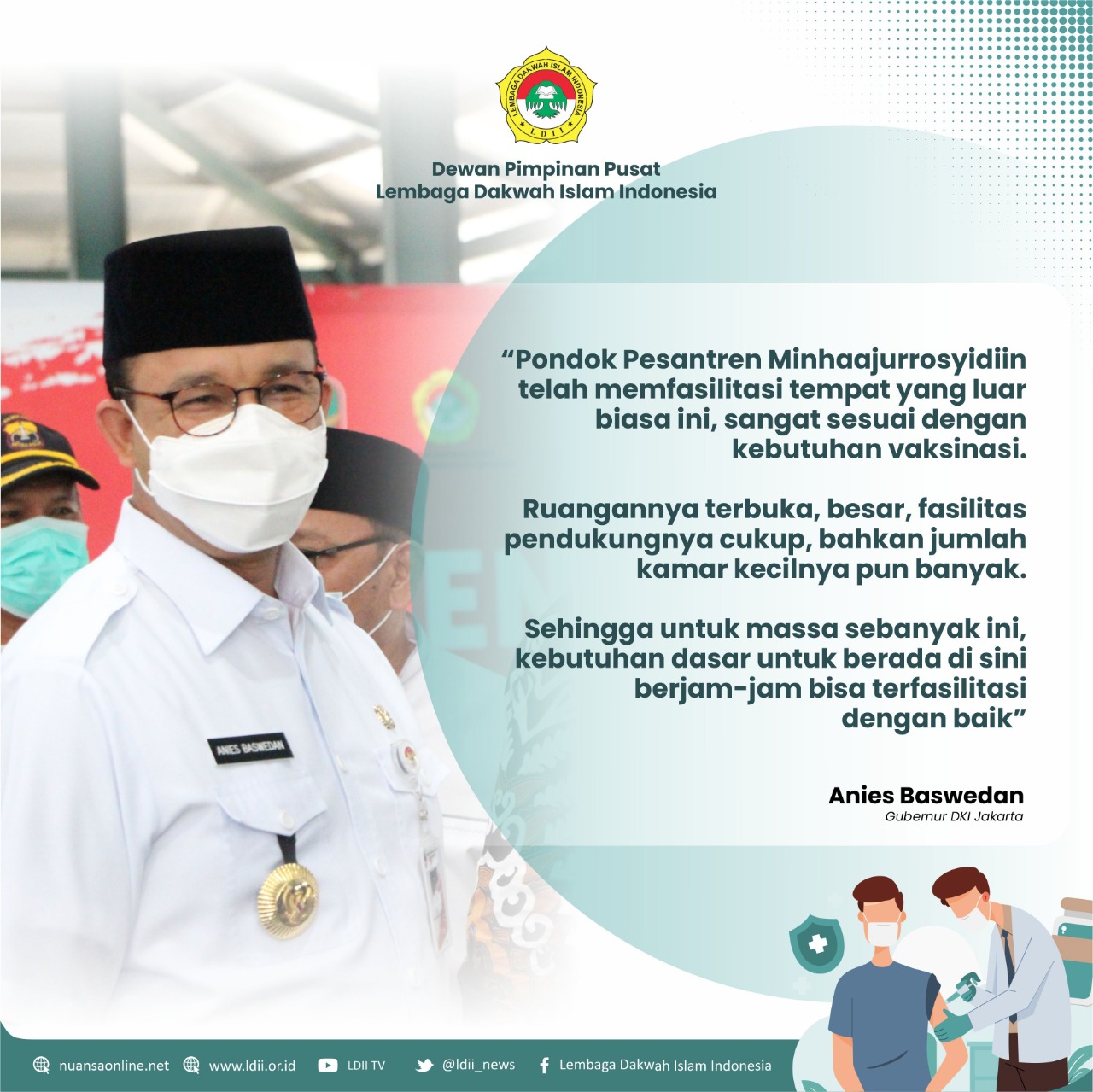 Anies : Walaupun sudah vaksin tetap harus mematuhi protokol kesehatan