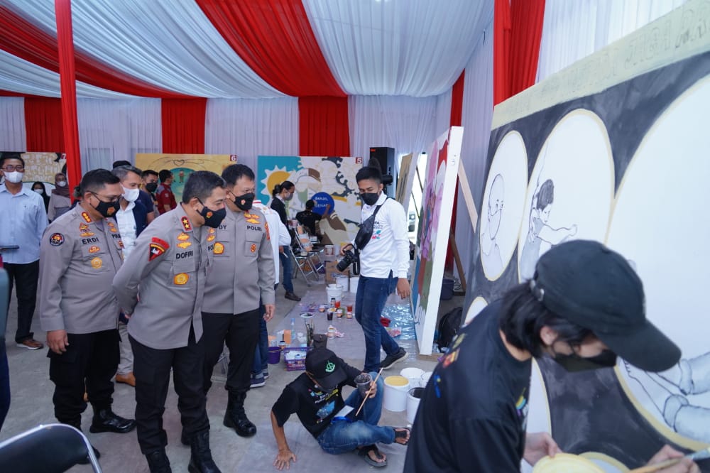 Kapolda Jabar Resmikan Lomba Bhayangkara Mural Festival 2021