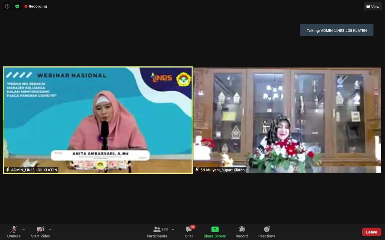 LDII Klaten Gelar Webinar Peran Ibu, Bupati Apresiasi
