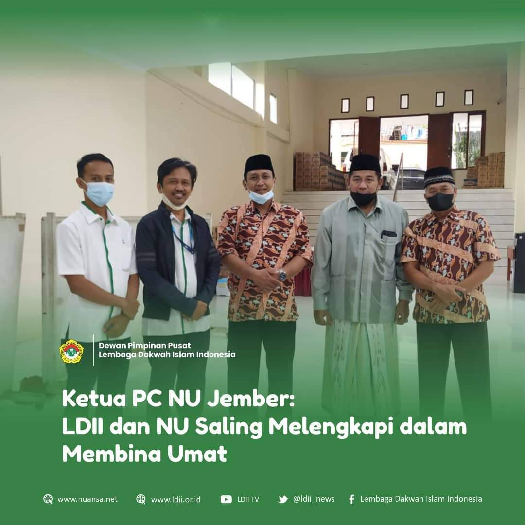 NU dan LDII adalah Ormas Islam yang saling melengkapi dan membantu, dalam membina umat