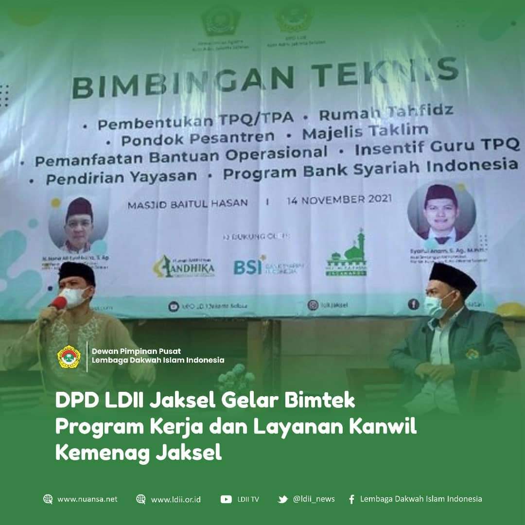 Organisasi kemasyarakatan yang lain juga bisa seperti LDII dalam menyelenggarakan Bimtek seperti ini