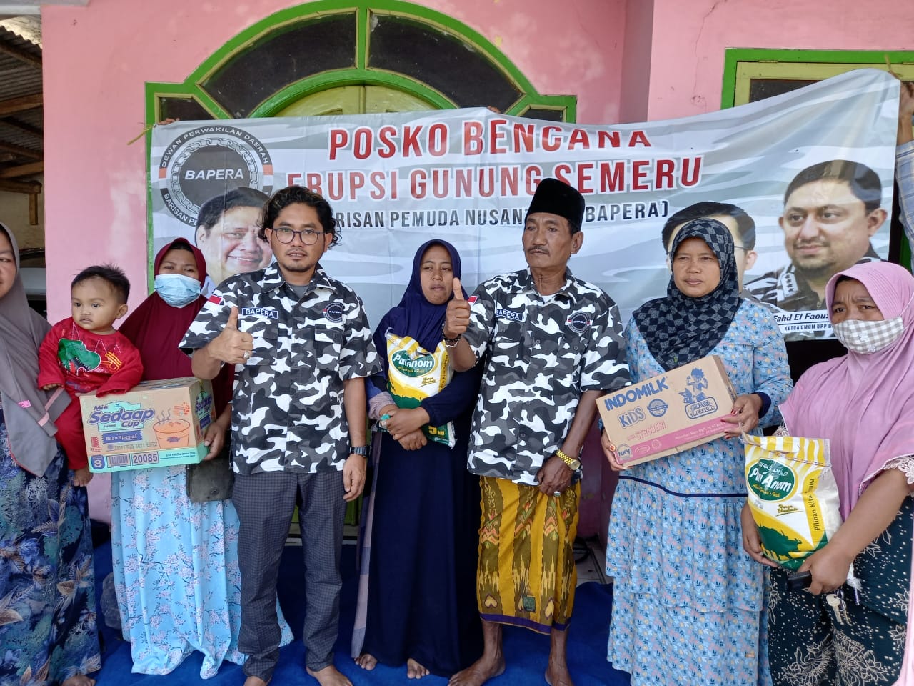 Bapera dan Gapero Salurkan Bantuan di Pos Desk Relawan SRPB Jatim