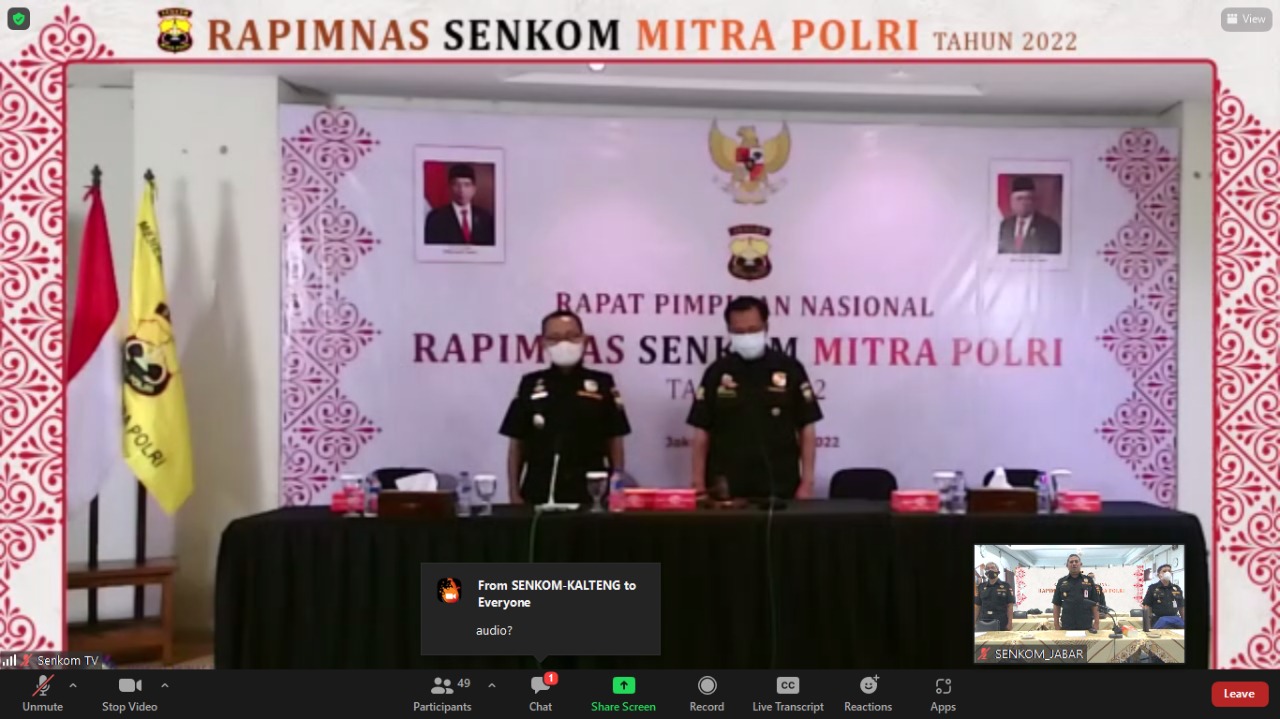 Pengprov Jabar Ikuti Rapimnas Senkom Mitra Polri 2022