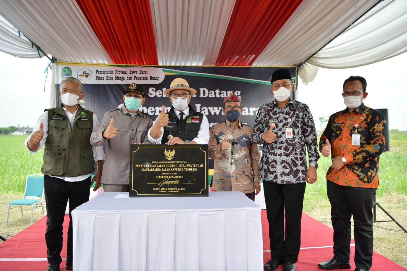 Ridwan Kamil Resmikan Penataan Jalan Penghubung Antara Jabar-Jateng