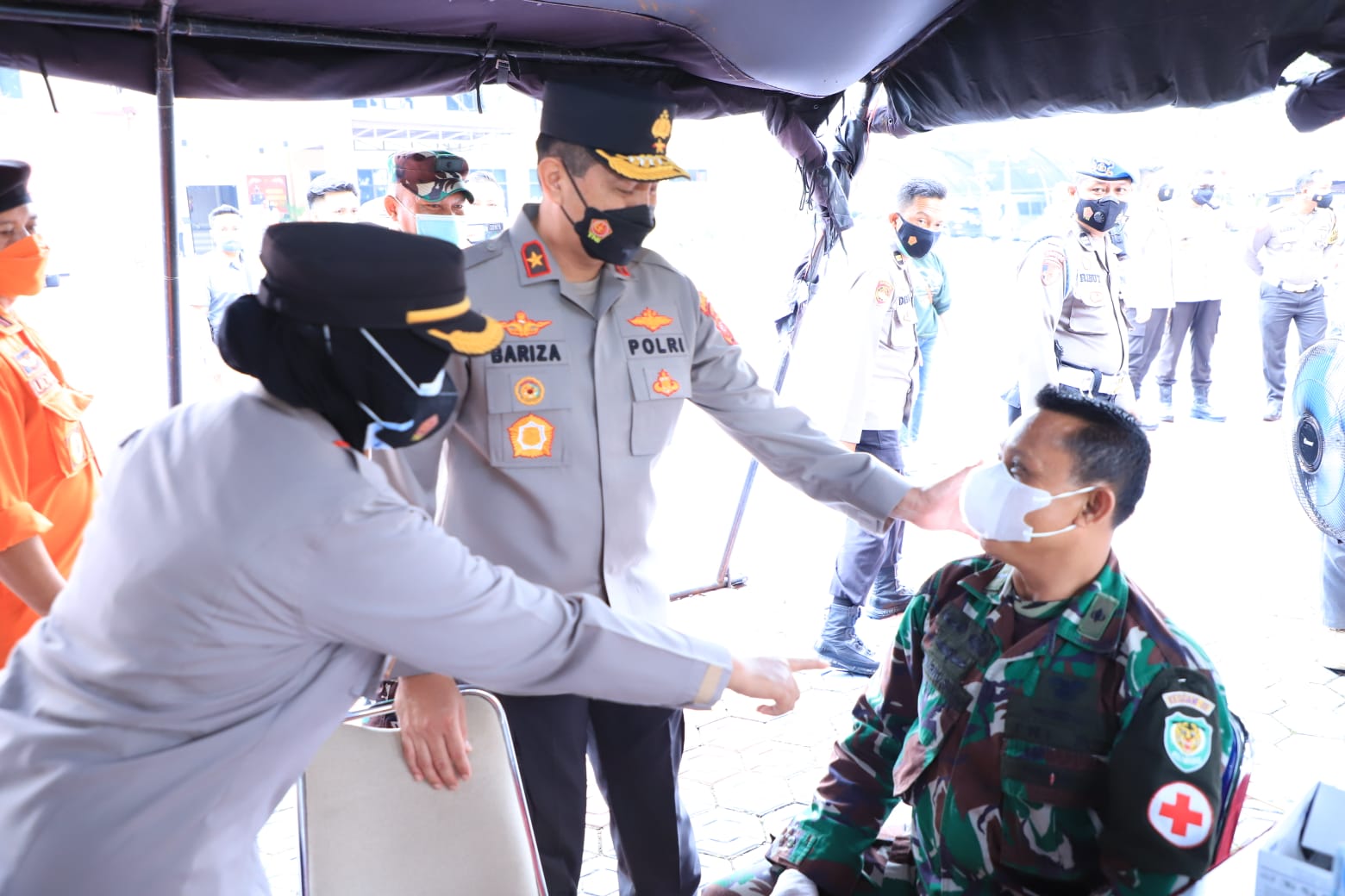 Wakapolda Jabar Pantau Pelaksanaan Vaksinasi di Polres Subang