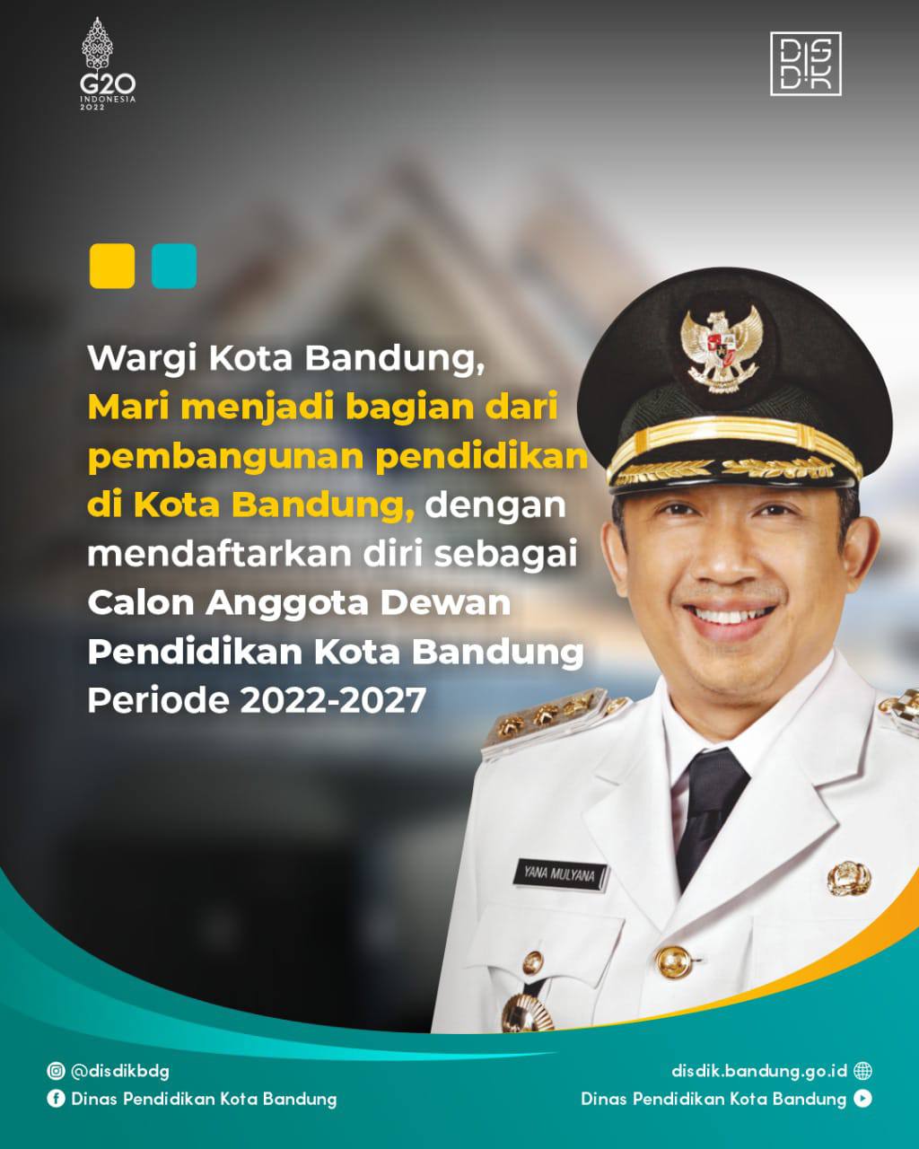 Disdik Kota Bandung Buka Calon Anggota Dewan Pendidikan