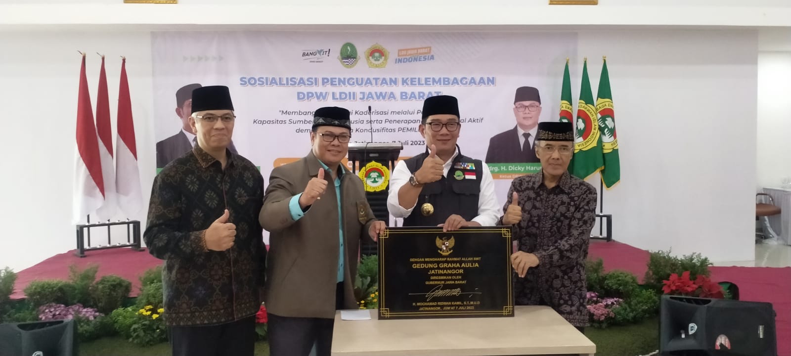 Gubernur Ridwan Kamil Resmikan Gedung Graha Aulia Jatinangor LDII Jawa Barat