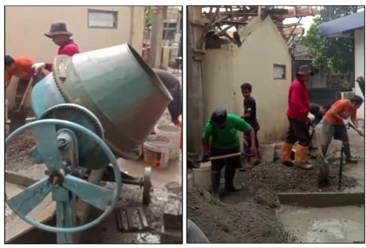 Kerja Bakti LDII Rancaekek, Cor Rumah Mubaligh Penuh Karakter Luhur