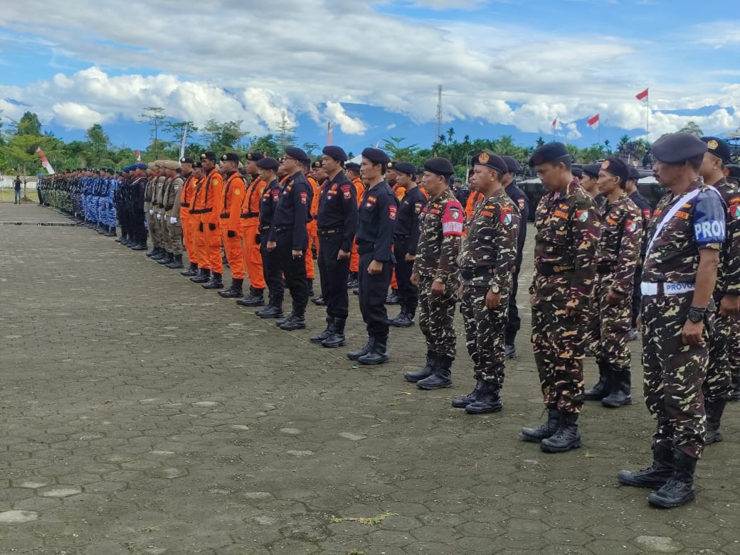 Senkom Mitra Polri Mimika Hadiri Upacara HUT TNI ke-80 di Pusat Pemerintahan SP 3